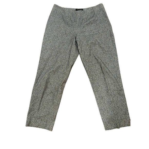 Piazza Sempione Womens Audrey Blue Dots Pattern Crop Pants Size 46 - Picture 1 of 9